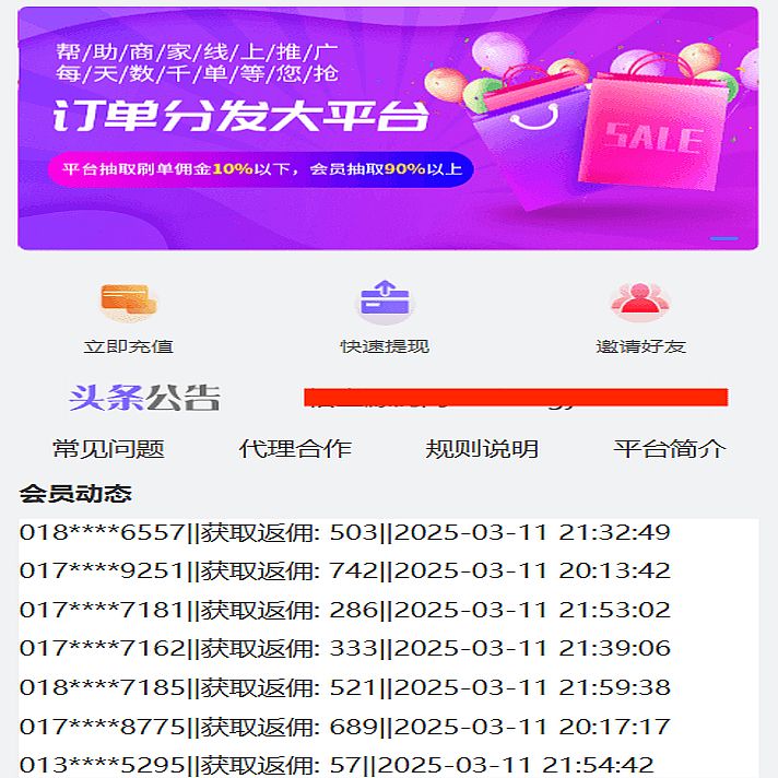 嗨淘购V10双语言刷单抢单源码/刷单投资理财源码